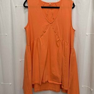 Orange Sleeveless Women's Top